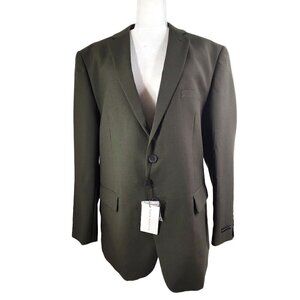 NWT Alain Dupetit Olive Green Sport Coat Two Button Blazer